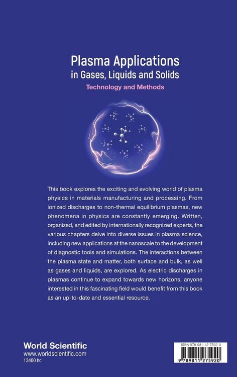 Produktbild: Plasma Applications in Gases, Liquids and Solids