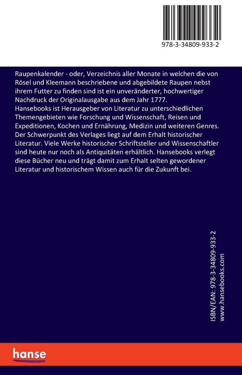 Produktbild: Raupenkalender