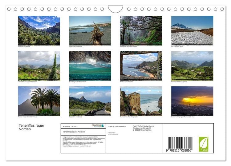 Produktbild: Teneriffas rauer Norden (Wandkalender 2026 DIN A4 quer), CALVENDO Monatskalender