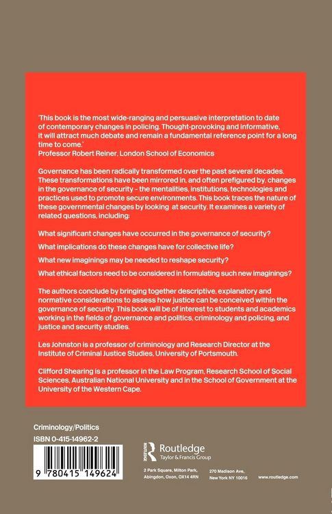 Produktbild: Governing Security