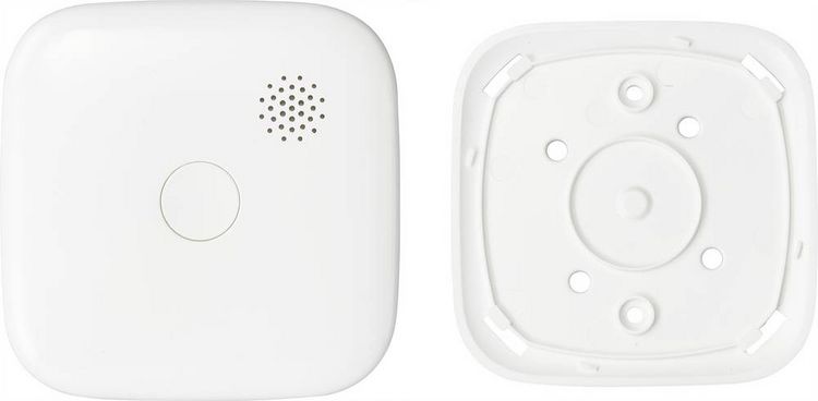 Produktbild: Sygonix SY-5040174 Funk-Rauchwarnmelder inkl. 5 Jahres-Batterie, vernetzbar batteriebetrieben (B x H x T) 76 x 76 x 29 mm