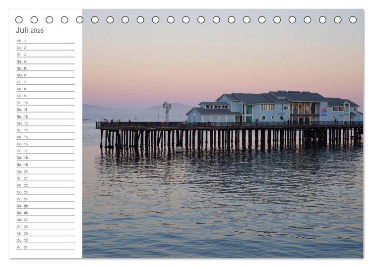 Produktbild: Kalifornien - wundersch&ouml;ne Westk&uuml;ste (Tischkalender 2026 DIN A5 quer), CALVENDO Monatskalender