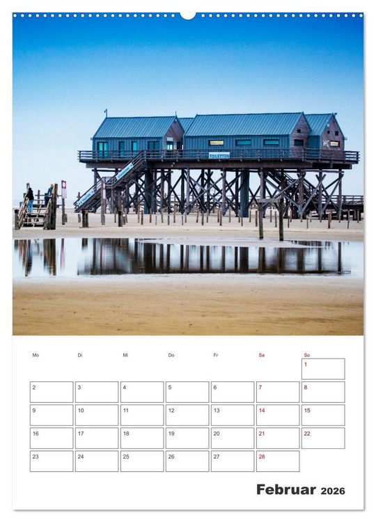 Produktbild: Sankt Peter-Ording Sonne, Strand und Meer (Wandkalender 2026 DIN A2 hoch), CALVENDO Monatskalender