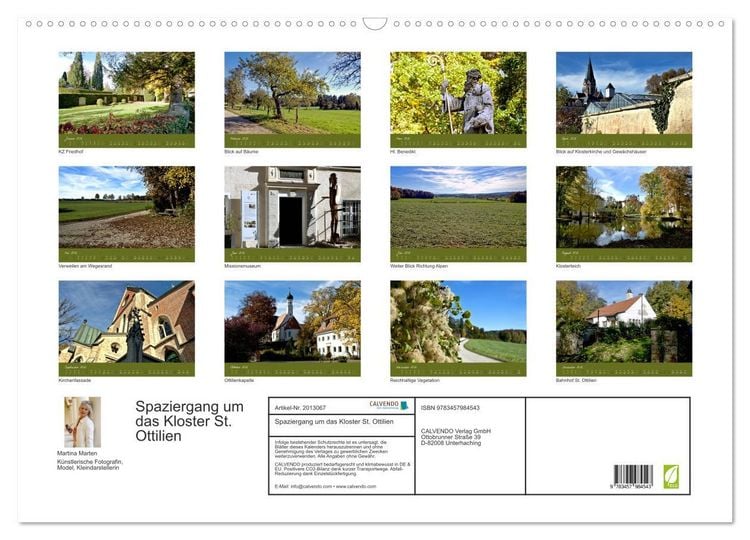 Produktbild: Spaziergang um das Kloster St. Ottilien (Wandkalender 2026 DIN A2 quer), CALVENDO Monatskalender