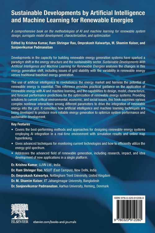 Produktbild: Sustainable Developments by Artificial Intelligence and Machine Learning for Renewable Energies