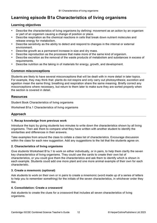 Produktbild: Cambridge Igcse(tm) Combined Science Teacher Guide