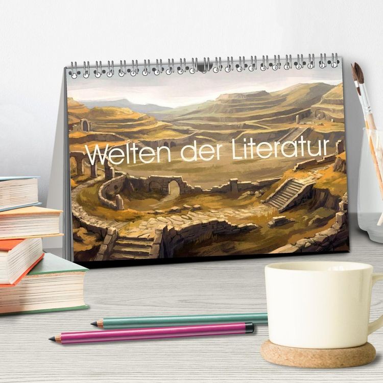 Produktbild: Welten der Literatur - Zw&ouml;lf Zust&auml;nde des Imagin&auml;ren (Tischkalender 2027 DIN A5 quer), CALVENDO Monatskalender