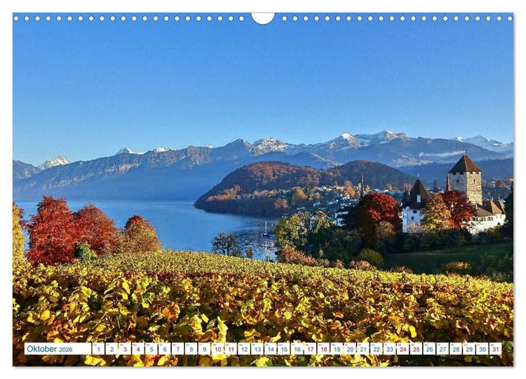 Produktbild: Schweizer Bergblicke (Wandkalender 2026 DIN A3 quer), CALVENDO Monatskalender