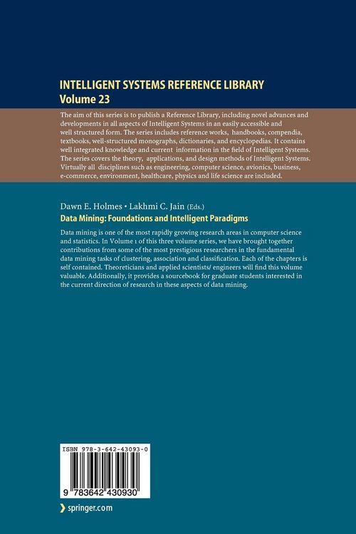 Produktbild: Data Mining: Foundations and Intelligent Paradigms