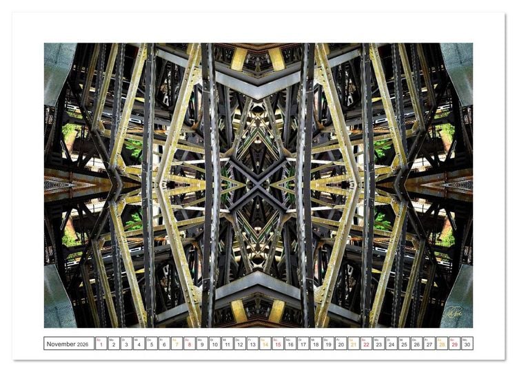 Produktbild: Faszination Spiegelung - Industrie und Technik (Wandkalender 2026 DIN A2 quer), CALVENDO Monatskalender