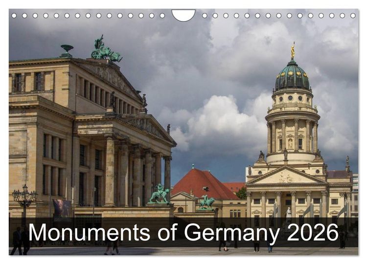Produktbild: Monuments of Germany 2026 (Wall Calendar 2026 DIN A4 landscape), CALVENDO 12 Month Wall Calendar