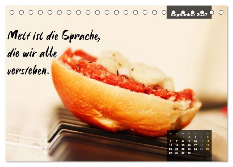 Produktbild: Mettkalender - Spread some more Mett (Tischkalender 2027 DIN A5 quer), CALVENDO Monatskalender
