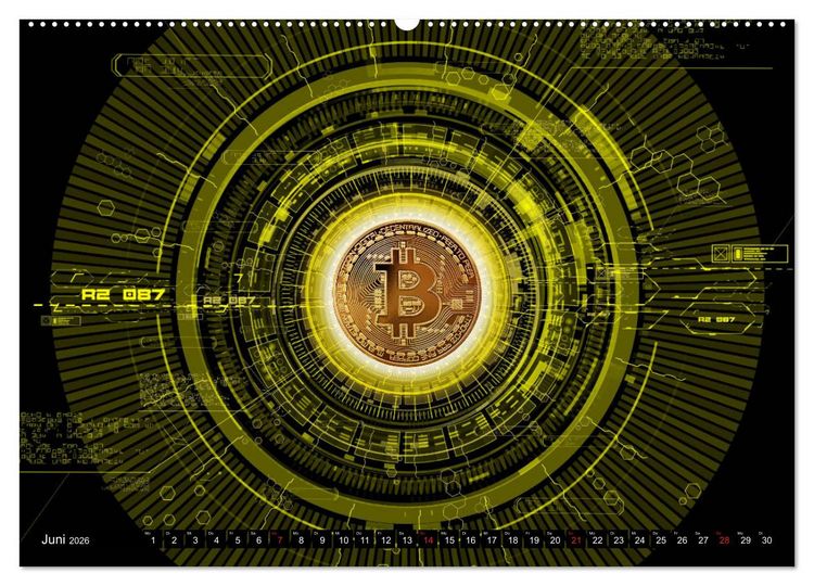 Produktbild: Bitcoins (Wandkalender 2026 DIN A2 quer), CALVENDO Monatskalender