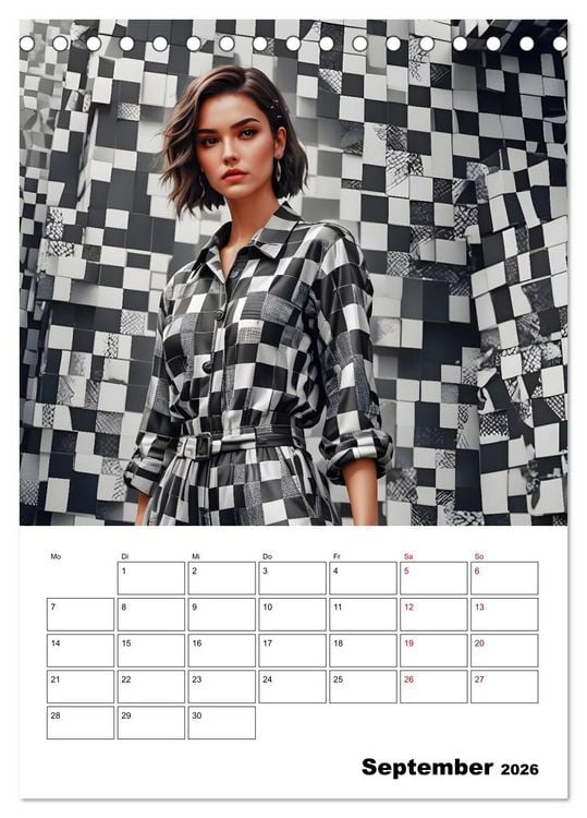 Produktbild: Schachspiel der Mode (Tischkalender 2026 DIN A5 hoch), CALVENDO Monatskalender
