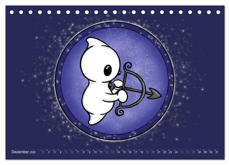 Produktbild: Geister Sternzeichen (Tischkalender 2026 DIN A5 quer), CALVENDO Monatskalender