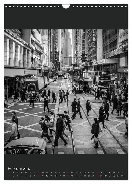 Produktbild: Hongkong schwarzwei&szlig; (Wandkalender 2026 DIN A3 hoch), CALVENDO Monatskalender