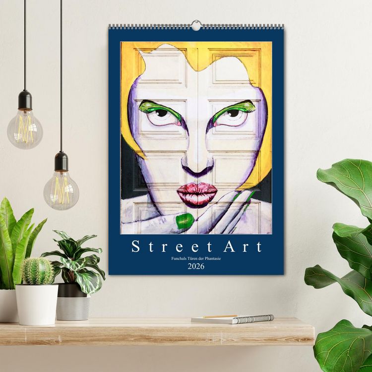 Produktbild: Street Art - Funchals T&uuml;ren der Phantasie (Wandkalender 2026 DIN A2 hoch), CALVENDO Monatskalender