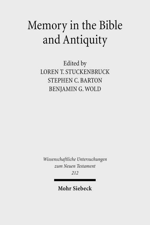 Produktbild: Memory in the Bible and Antiquity