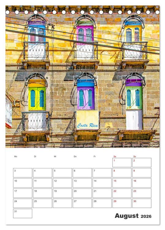 Produktbild: Reise durch Mittelamerika - Urlaubsplaner (Tischkalender 2026 DIN A5 hoch), CALVENDO Monatskalender