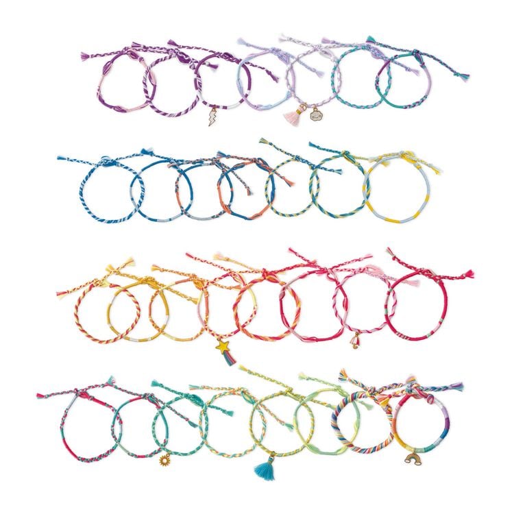 Produktbild: Farbenfrohe Regenbogen-Wickelarmb&auml;nder &ndash; Bastel-Set f&uuml;r kreative Kinder (30 Schmuckst&uuml;cke)