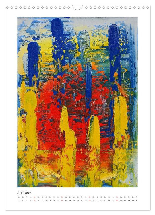Produktbild: Bunte Tr&auml;ume - Abstrakte Kunst (Wandkalender 2026 DIN A3 hoch), CALVENDO Monatskalender