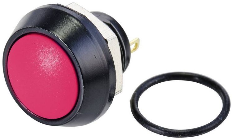Produktbild: TRU COMPONENTS TC-10091000 GQ12B-10/J/R/A Drucktaster 48 V/DC 2 A 1 x Aus/(Ein) tastend IP65 1 St.