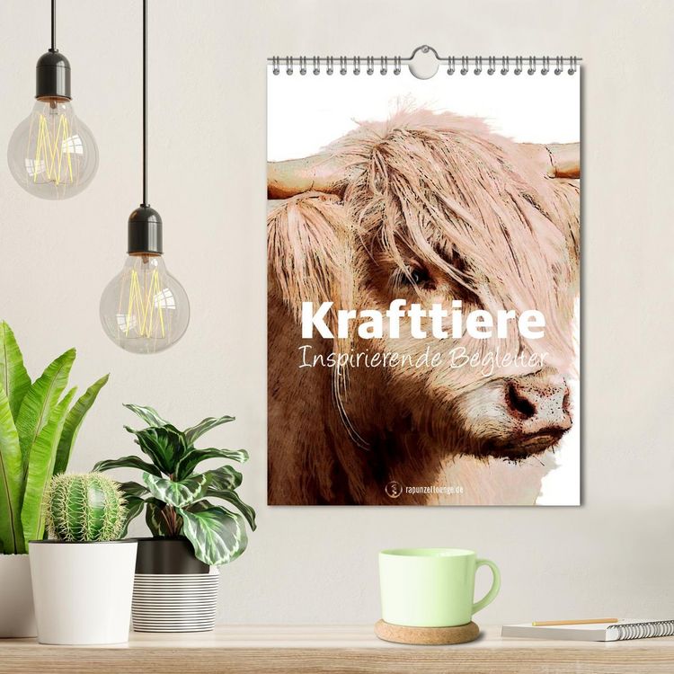 Produktbild: Krafttiere - Inspirierende Begleiter voller Magie und Seele (Wandkalender 2026 DIN A4 hoch), CALVENDO Monatskalender