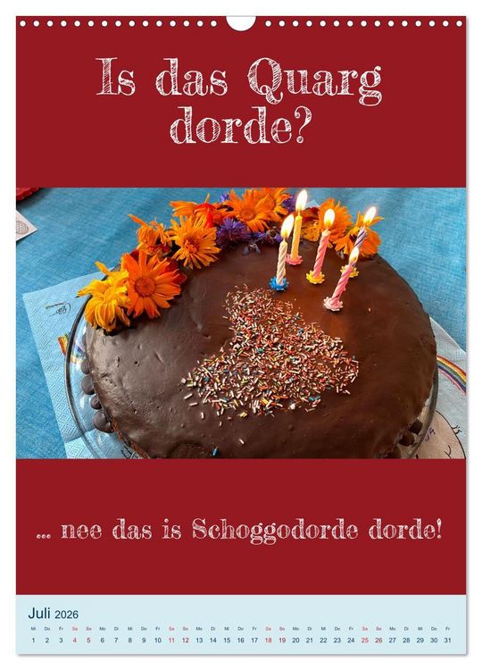 Produktbild: Ningeln&auml;sorum! Mundart und Dialekt Kalender Sachsen (Wandkalender 2026 DIN A3 hoch), CALVENDO Monatskalender