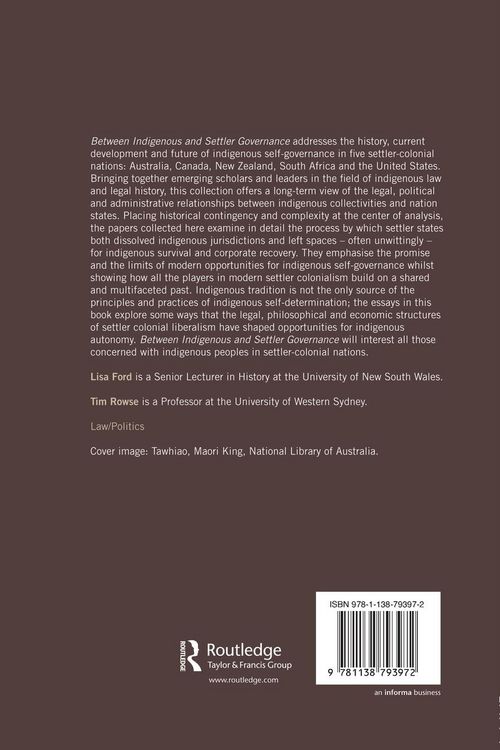 Produktbild: Between Indigenous and Settler Governance