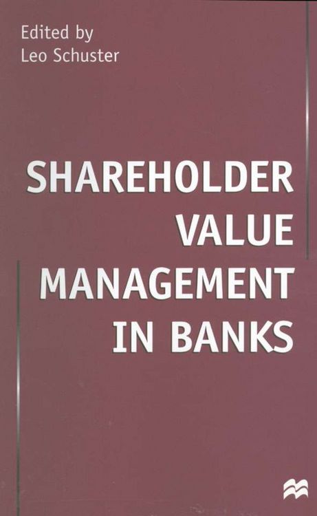 Produktbild: Shareholder Value Management in Banks