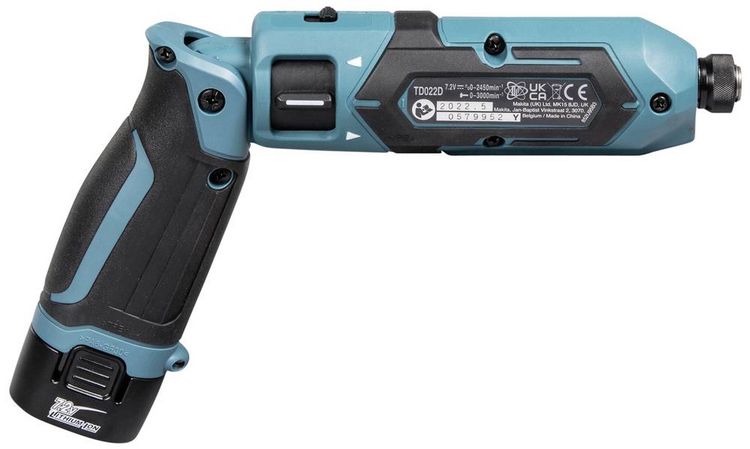 Produktbild: Makita TD022DSE Schlagschrauber 7.2V 1.5Ah Li-Ion inkl. 2. Akku, inkl. Tasche