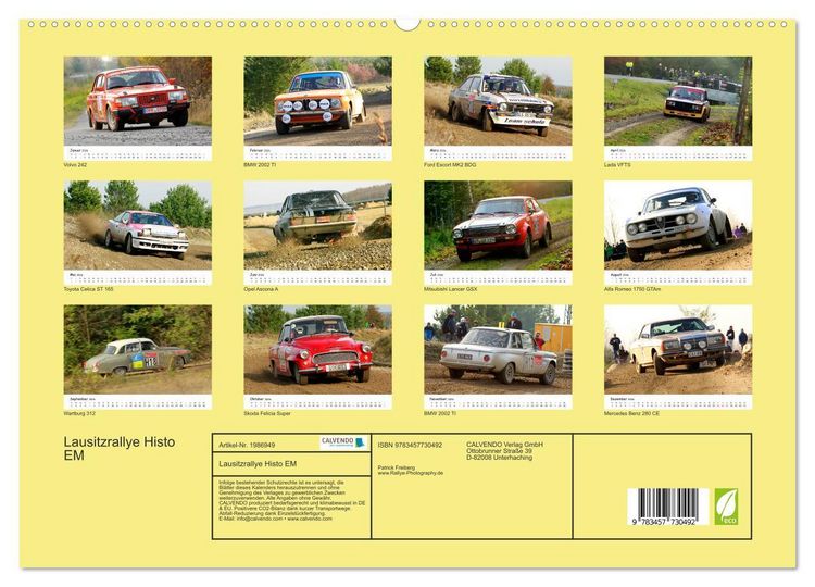 Produktbild: Lausitzrallye Histo EM (hochwertiger Premium Wandkalender 2026 DIN A2 quer), Kunstdruck in Hochglanz