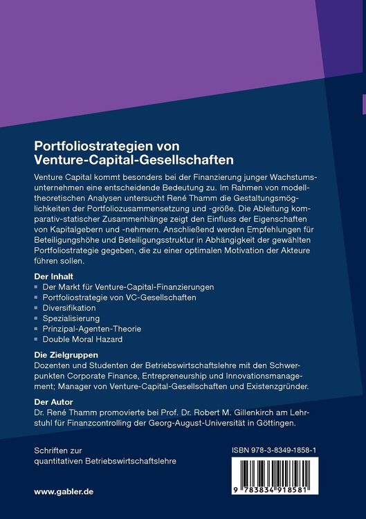Produktbild: Portfoliostrategien von Venture-Capital-Gesellschaften