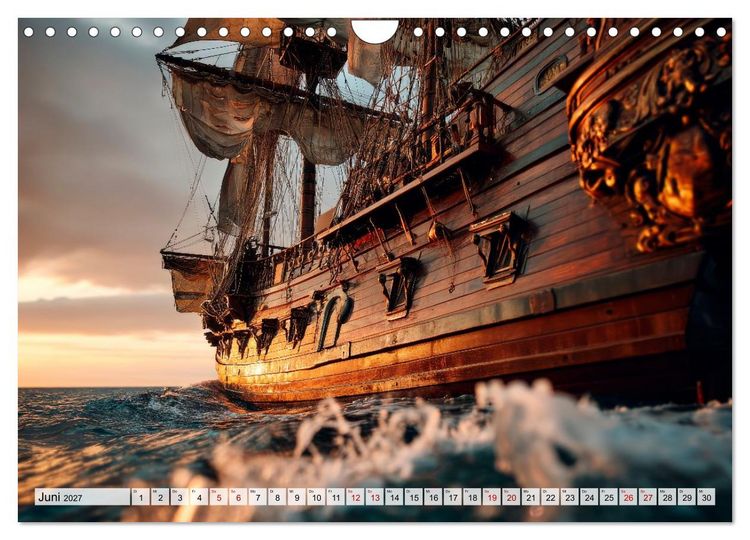 Produktbild: Piraten - Legenden der sieben Meere (Wandkalender 2027 DIN A4 quer), CALVENDO Monatskalender