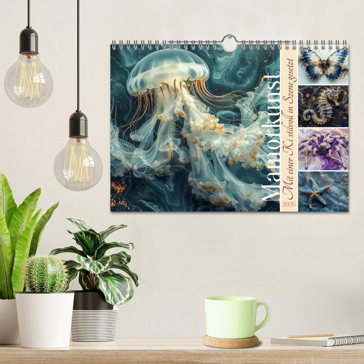 Produktbild: Mamorkunst (Wandkalender 2026 DIN A4 quer), CALVENDO Monatskalender