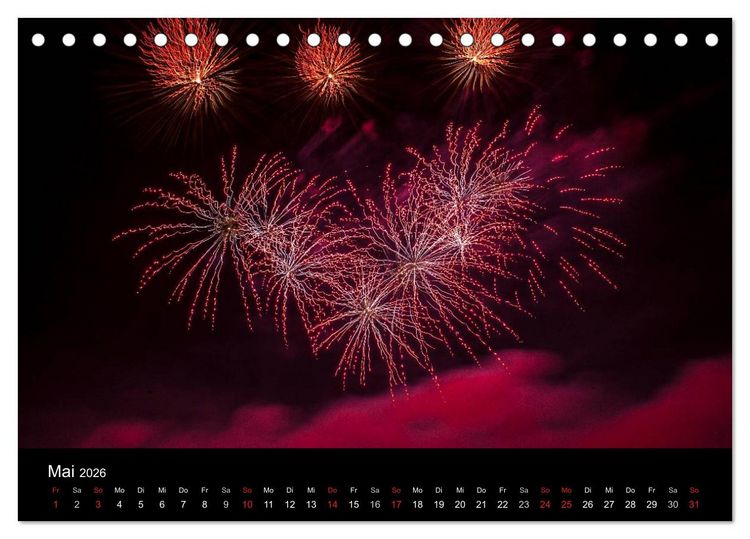 Produktbild: Das Feuerwerk (Tischkalender 2026 DIN A5 quer), CALVENDO Monatskalender