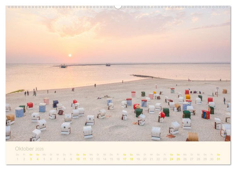 Produktbild: Traumstr&auml;nde der Nordsee (hochwertiger Premium Wandkalender 2026 DIN A2 quer), Kunstdruck in Hochglanz