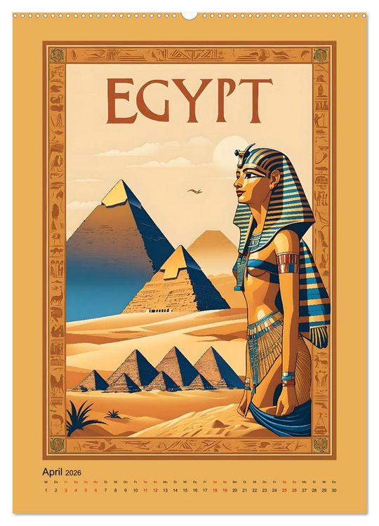 Produktbild: Exotic Travel Poster - nostalgische Abenteuerreisen um die Welt (Wandkalender 2026 DIN A2 hoch), CALVENDO Monatskalender