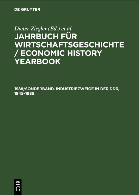 Produktbild: Industriezweige in der DDR, 1945&ndash;1985