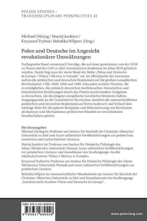 Produktbild: Polen und Deutsche im Angesicht revolution&auml;rer Umw&auml;lzungen