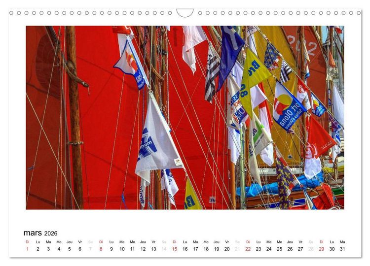 Produktbild: Toutes voiles dehors (Calendrier mural 2026 DIN A3 vertical), CALVENDO calendrier mensuel