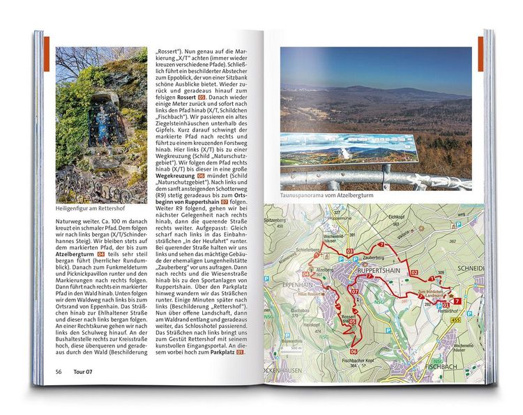 Produktbild: KOMPASS Wanderf&uuml;hrer Taunus, Naturpark Taunus, Naturpark Rhein-Taunus, Lahn-Taunus, 60 Touren mit Extra-Tourenkarte