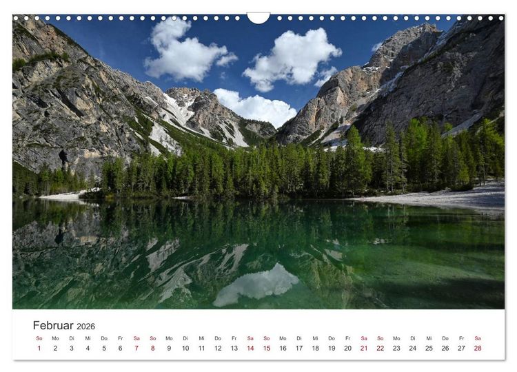 Produktbild: Magie der Bergseen &ndash; Spiegelungen im Licht der Berge (Wandkalender 2026 DIN A3 quer), CALVENDO Monatskalender