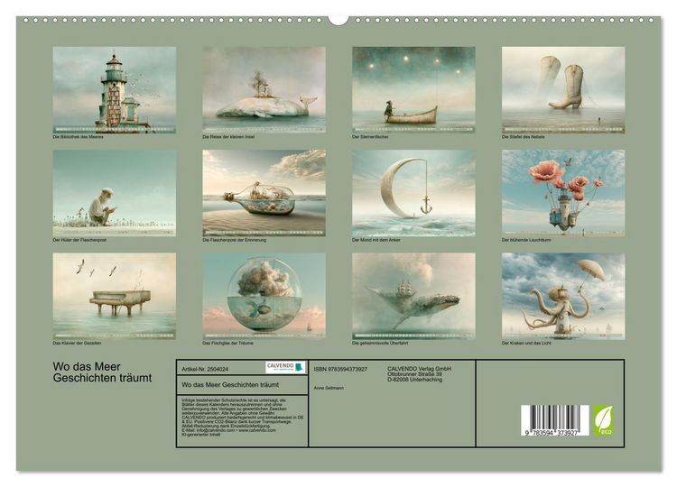 Produktbild: Wo das Meer Geschichten tr&auml;umt (hochwertiger Premium Wandkalender 2027 DIN A2 quer), Kunstdruck in Hochglanz