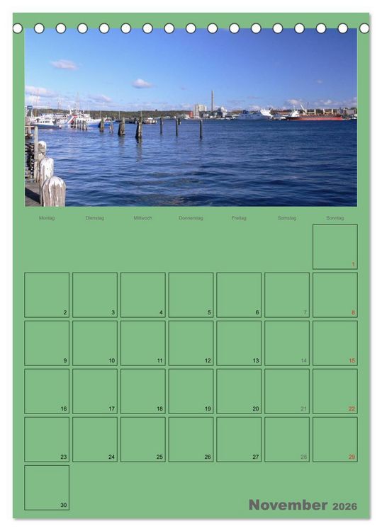 Produktbild: Rund um die Kieler F&ouml;rde / Planer (Tischkalender 2026 DIN A5 hoch), CALVENDO Monatskalender