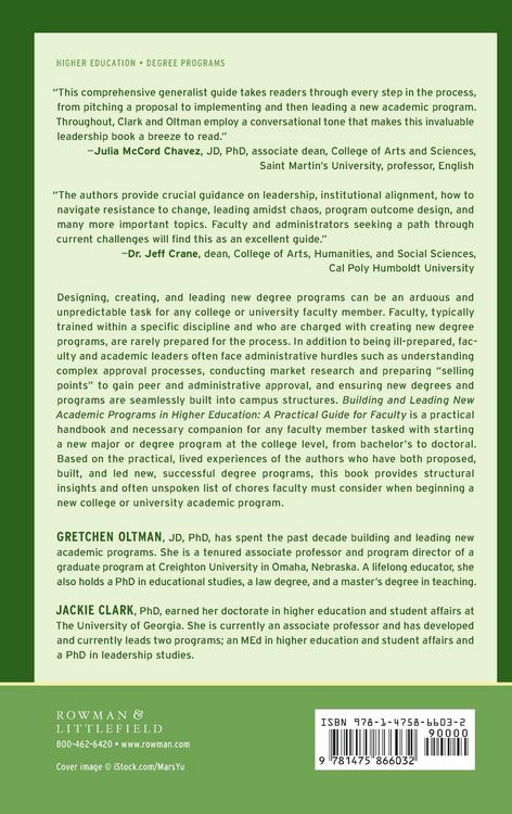 Produktbild: Building and Leading New Academic Programs in Higher Education