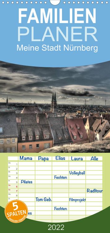 Produktbild: Familienplaner Meine Stadt N&uuml;rnberg (Wandkalender 2022 , 21 cm x 45 cm, hoch)