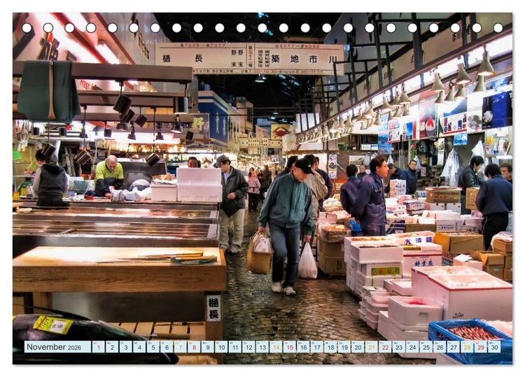 Produktbild: Tokio - Hightech und Menschenmassen (Tischkalender 2026 DIN A5 quer), CALVENDO Monatskalender