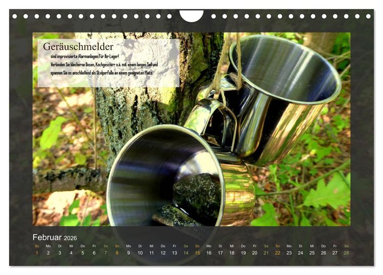 Produktbild: Outdoor-Survival-Kalender (Wandkalender 2026 DIN A4 quer), CALVENDO Monatskalender