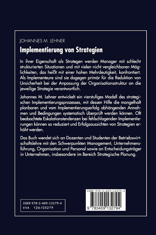 Produktbild: Implementierung von Strategien